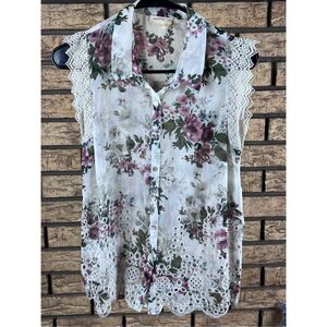 Meadow Rue by Anthropologie Floral Blouse Size‎ XS